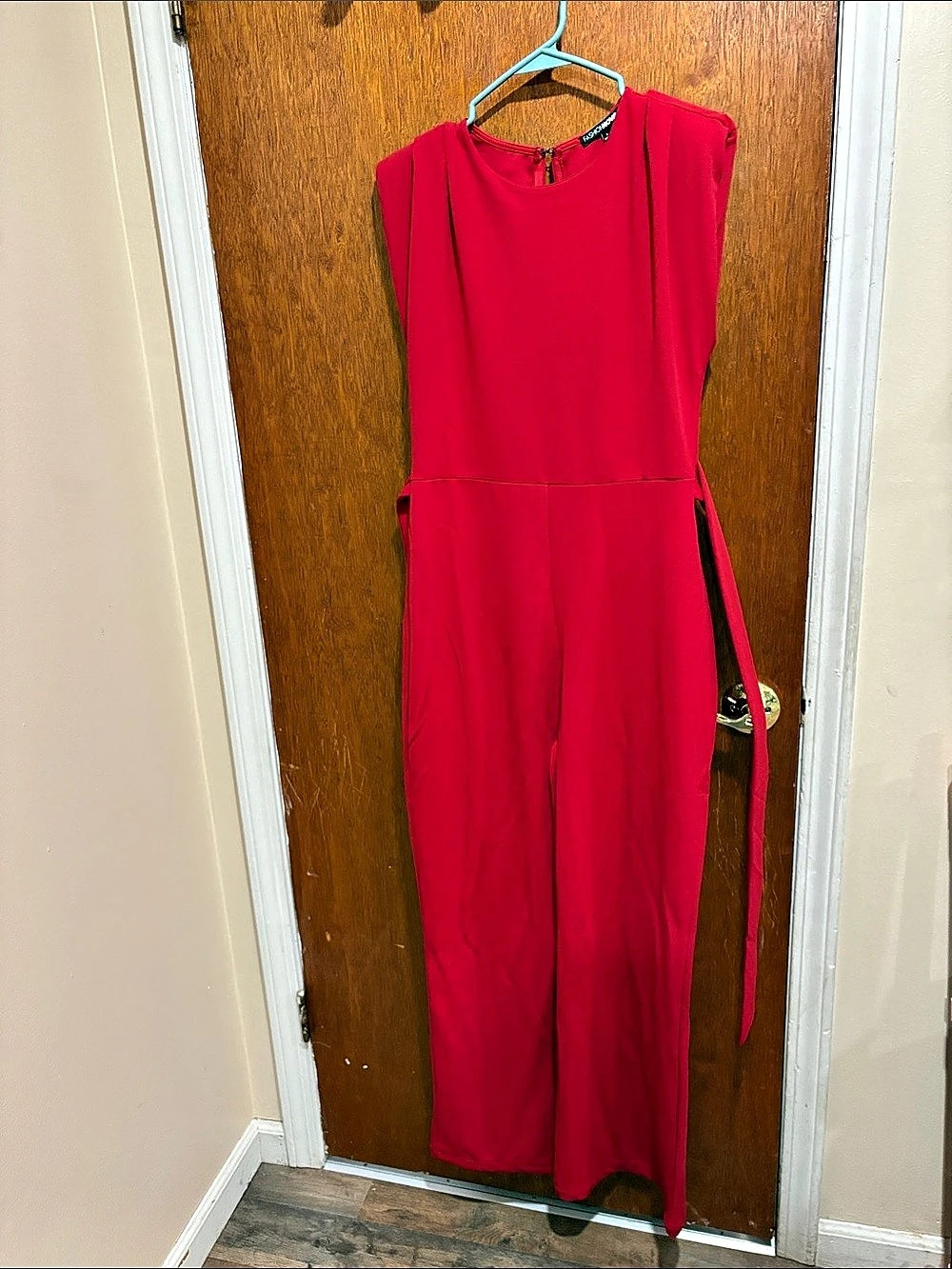 Fashion Nova On Point Jumpsuit Red Wide Leg